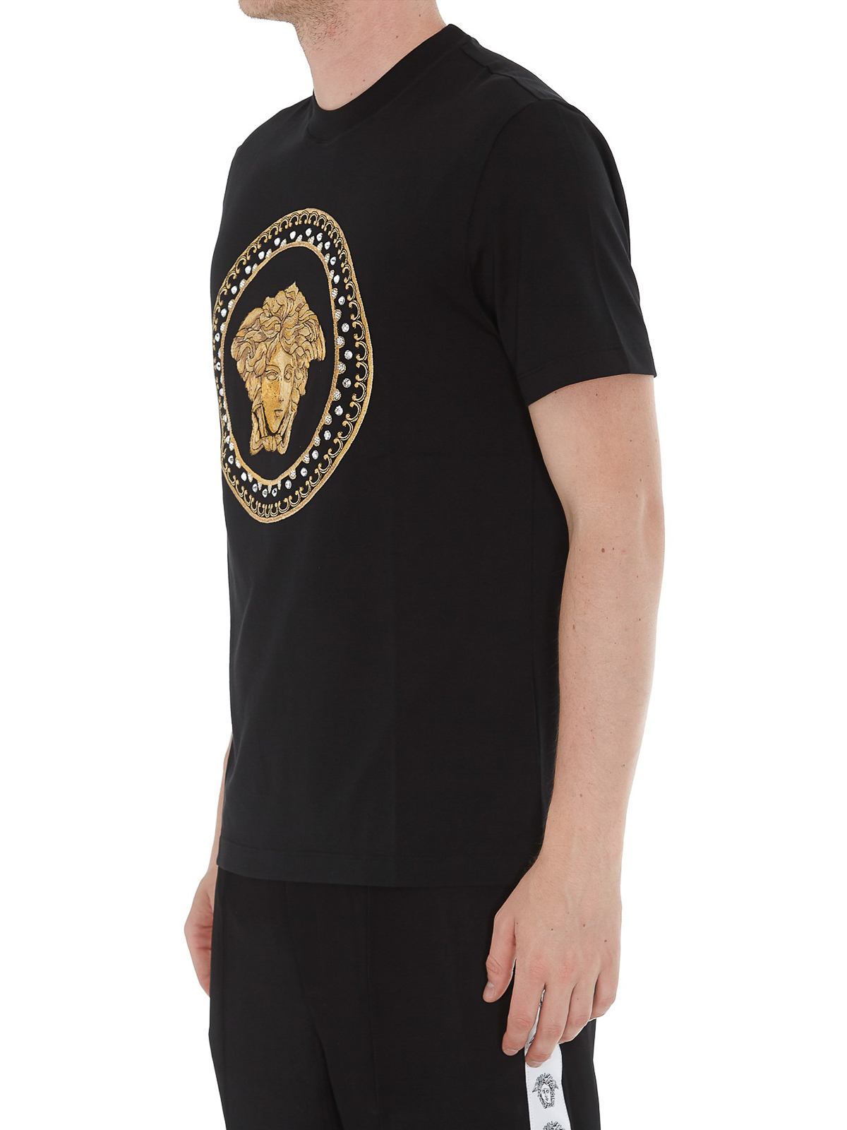 Versace Medusa Print T-Shirt - Black