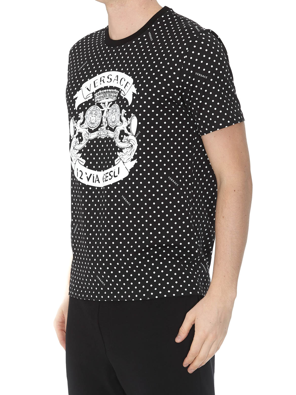 Polka dots t shirts mens online deals