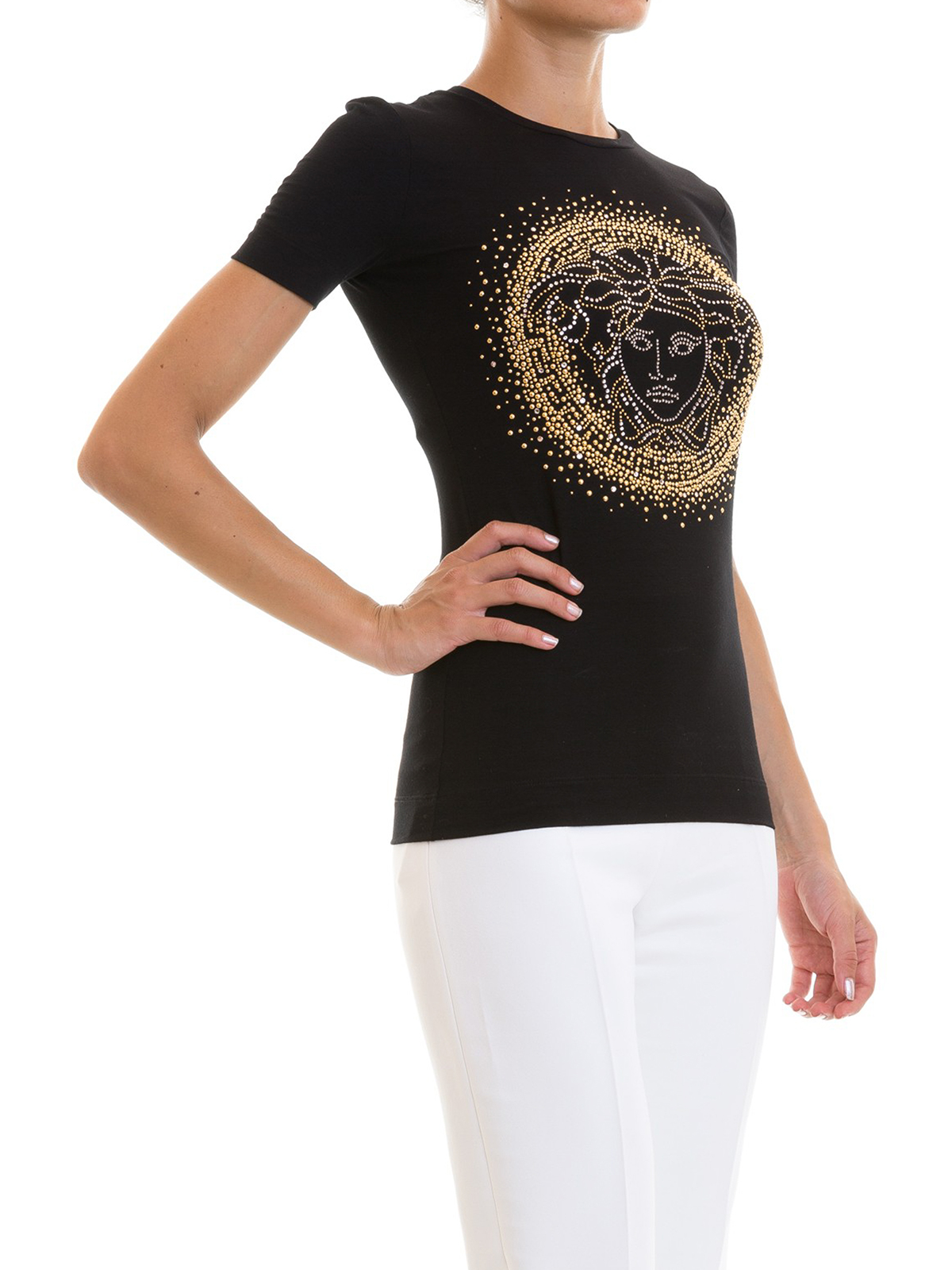 Embellished Medusa Logo T-Shirt