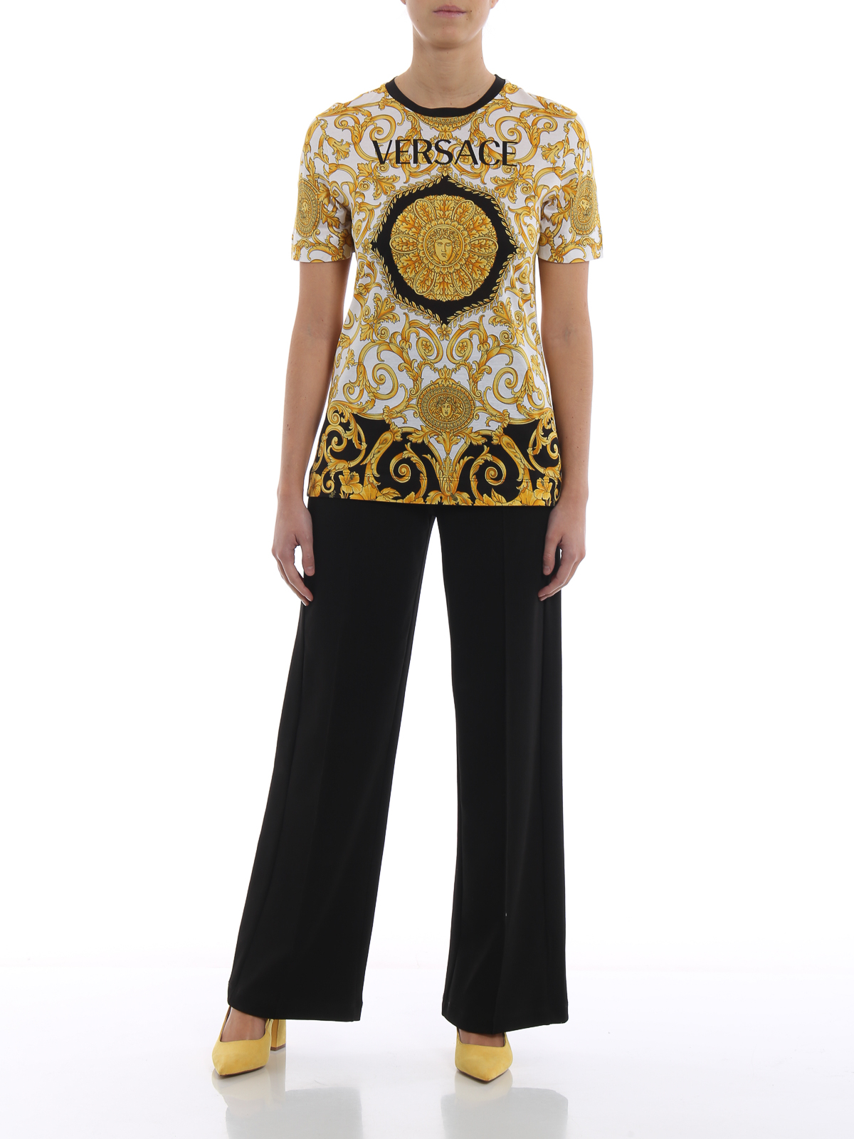 Tシャツ・カットソー Versace Baroque Underwear T-Shirt Versaceヴェルサーチ/バロックTシャツ カットソー
