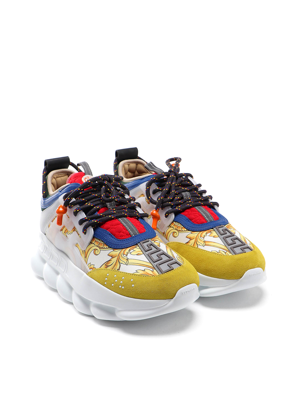 VERSACE - CHAIN ​​REACTION SNEAKERS WITH FLORAL PRINT - Eleonora Bonucci