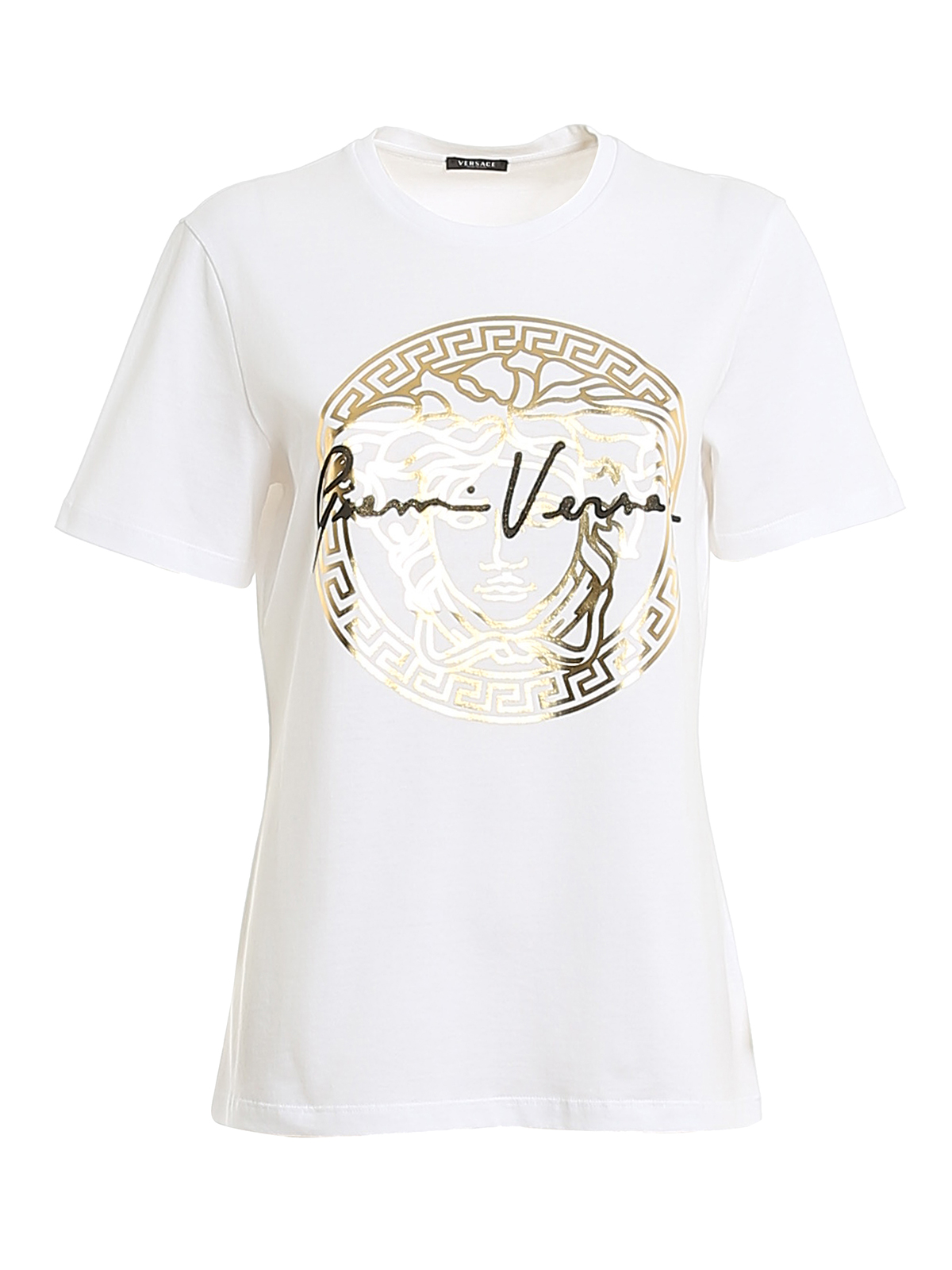 fe Forfølge Habitat T-shirts Versace - Medusa Head print cotton T-shirt - A87456A228806A3272