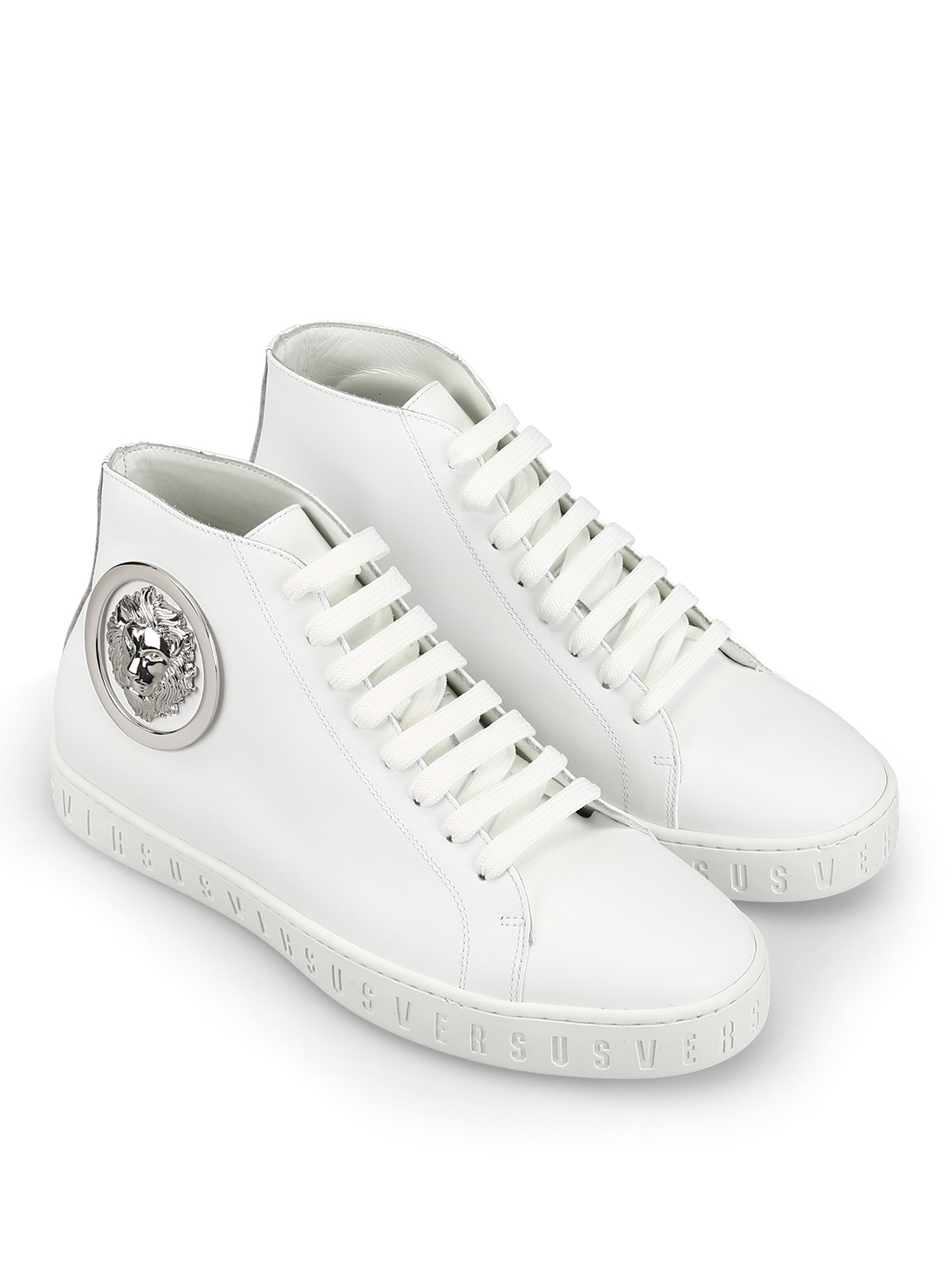 Trainers Versus - Lion Head top white leather sneakers FSX082CFVTF037N