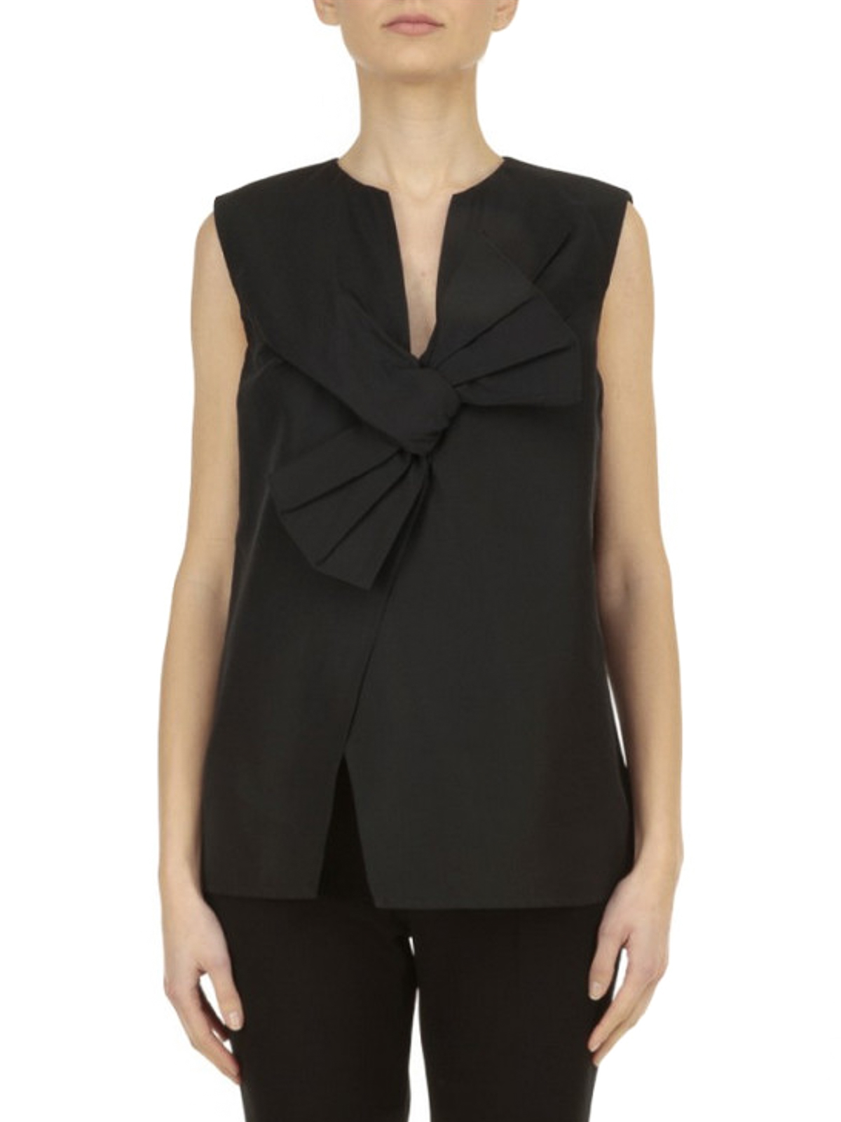 Victoria Beckham Bow sleeveless top - Black | TPVV061SS17BLACK