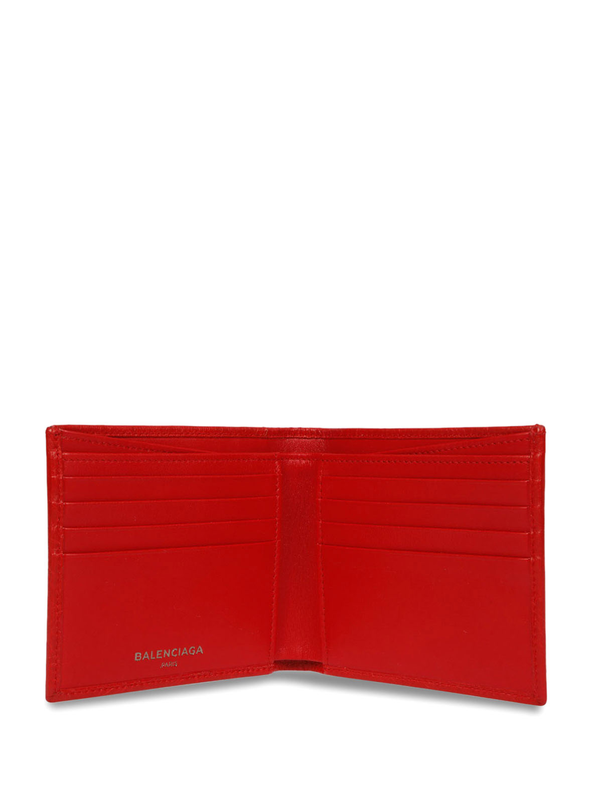 Balenciaga Vintage effect leather wallet - Red|286089DB9H46500 display picture 1