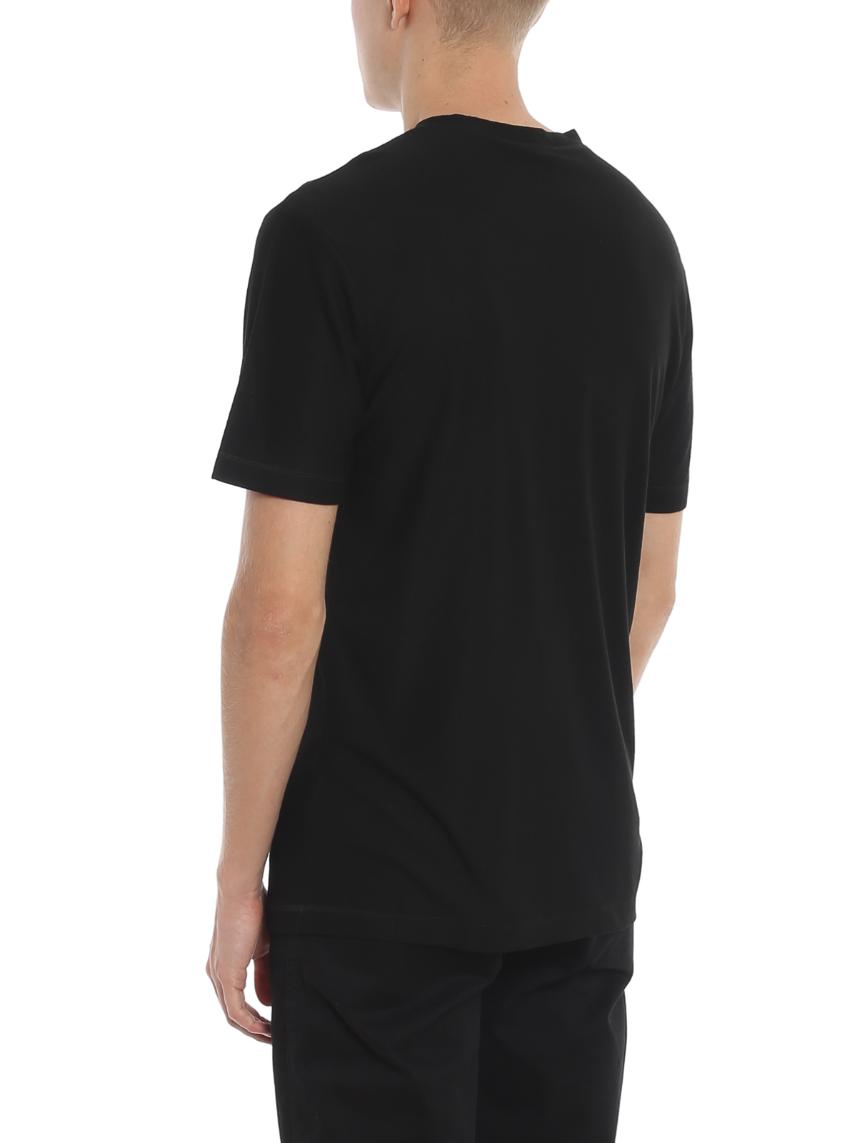 Giorgio Armani Viscose T-shirt - Black - Men | 6HSM73SJSVZUC99