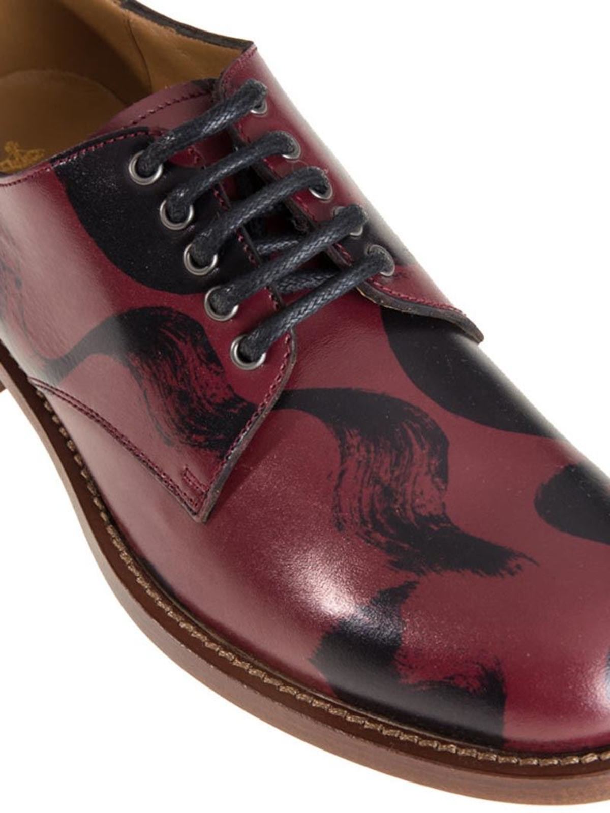 Shop Vivienne Westwood Leather Derby Shoes In Rojo