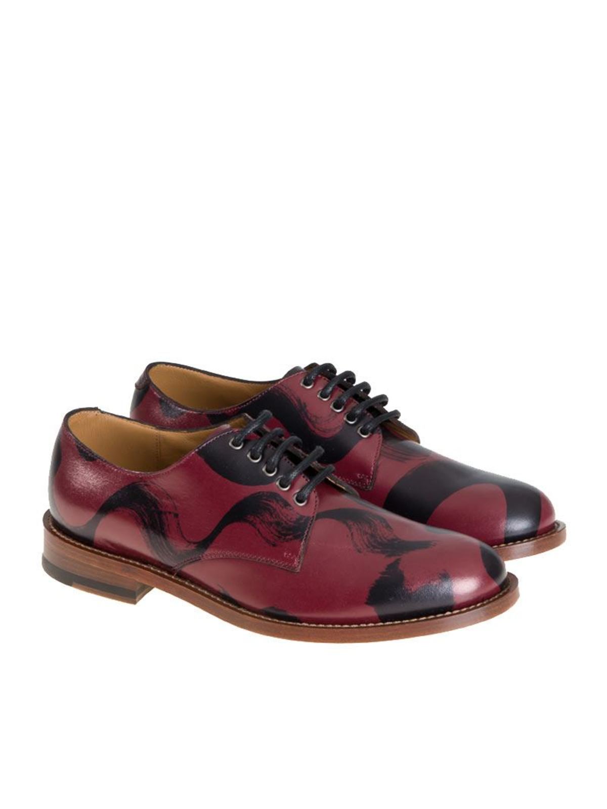 Vivienne Westwood Leather Derby Shoes In Rojo