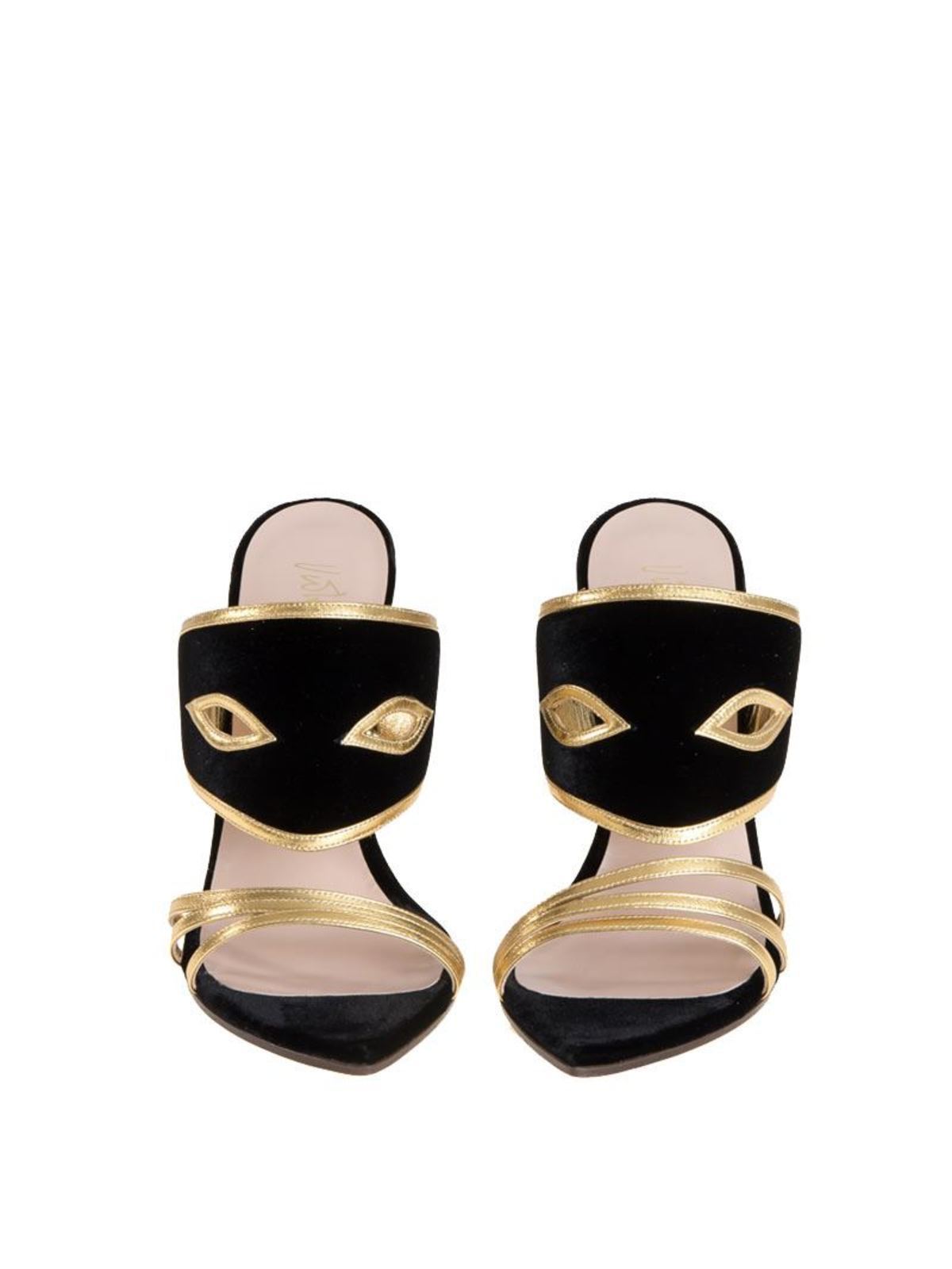Shop Vivienne Westwood Masque Sandals In Black