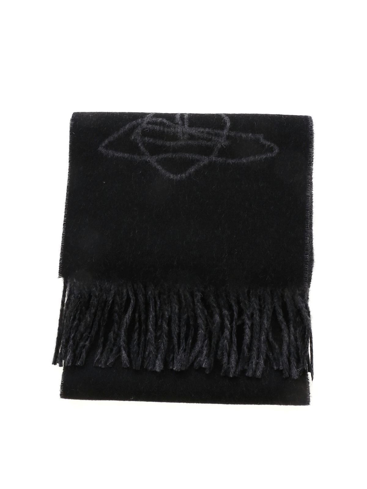 Shop Vivienne Westwood Scribble Orb Scarf In Black