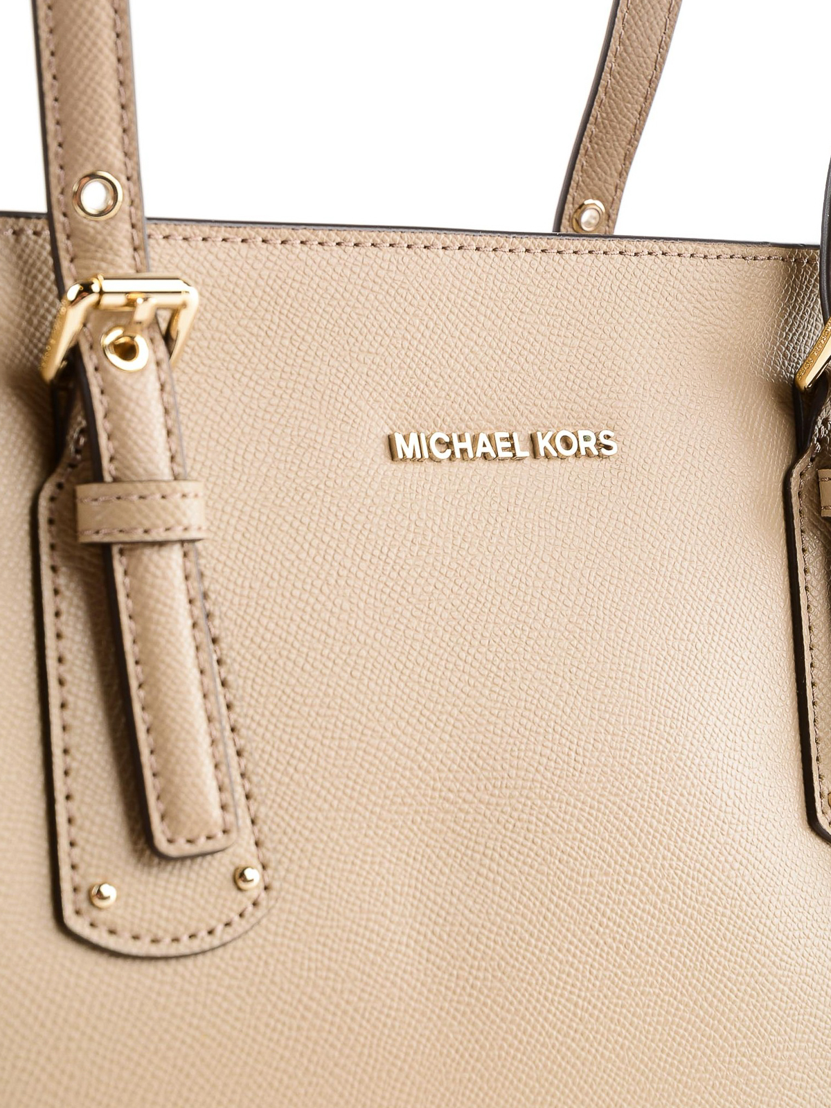 Totes bags Michael Kors - Voyager medium beige leather tote - 30T8TV6T8L208