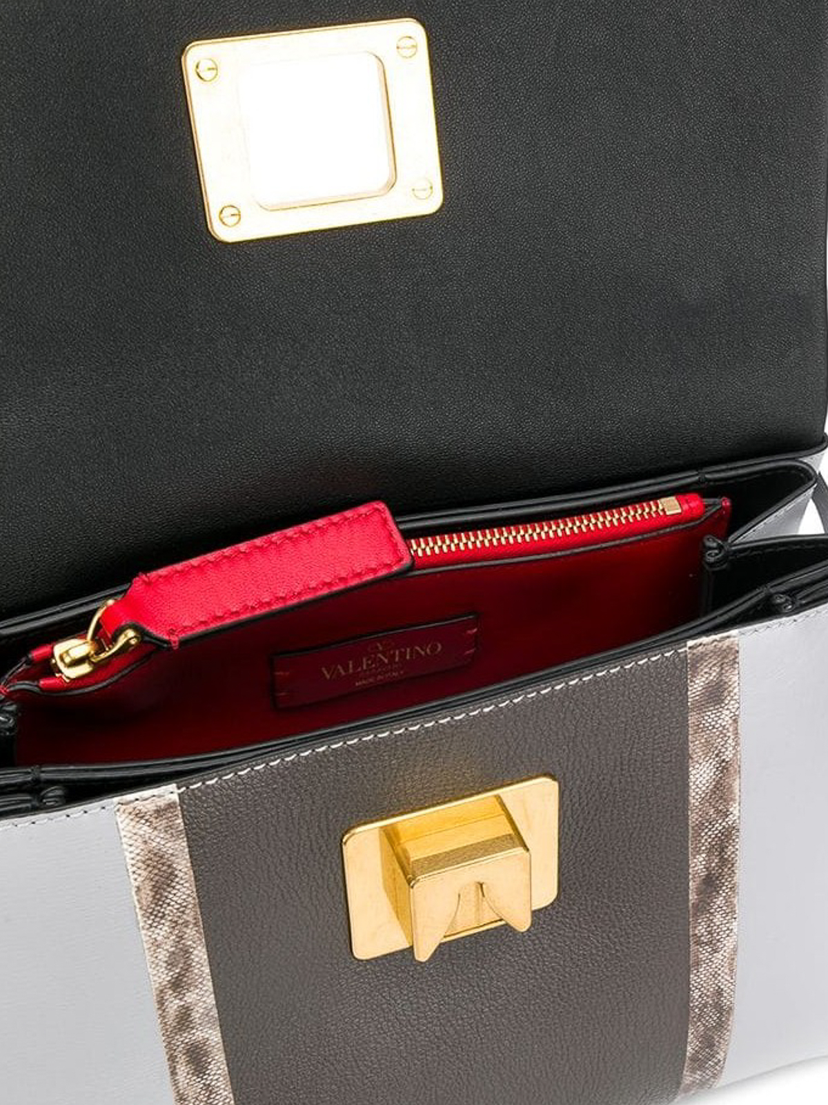 Small Vring Shoulder Bag With Inlaid Stripes by Valentino Garavani