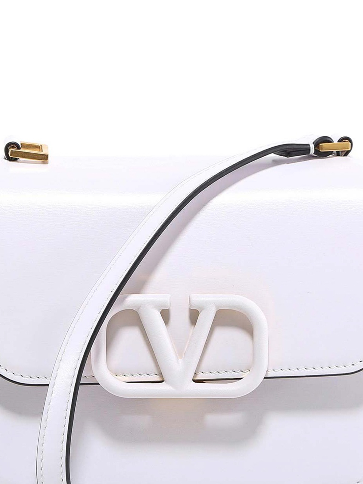 V Sling Mini Shoulder Bag in Silver - Valentino Garavani