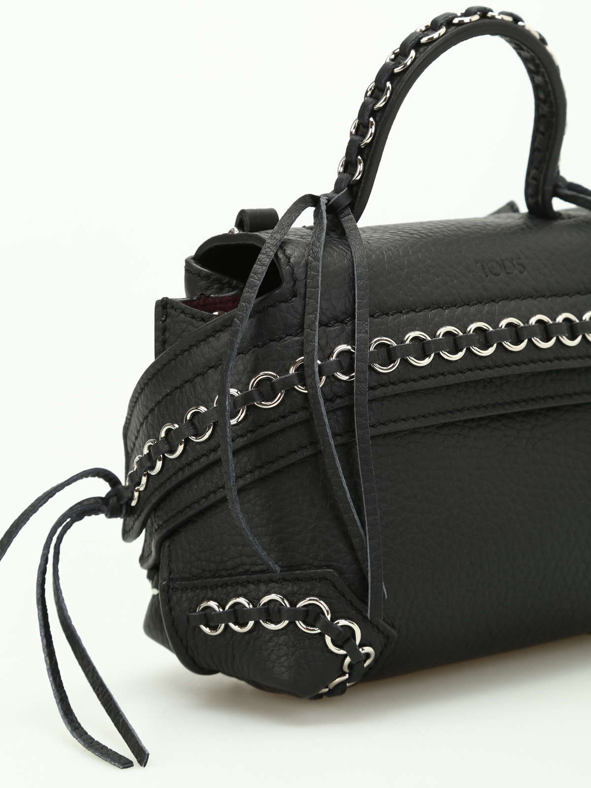 Clutches Tod's - Wave Bag Charm leather clutch - XAWAMROO200RIAB999