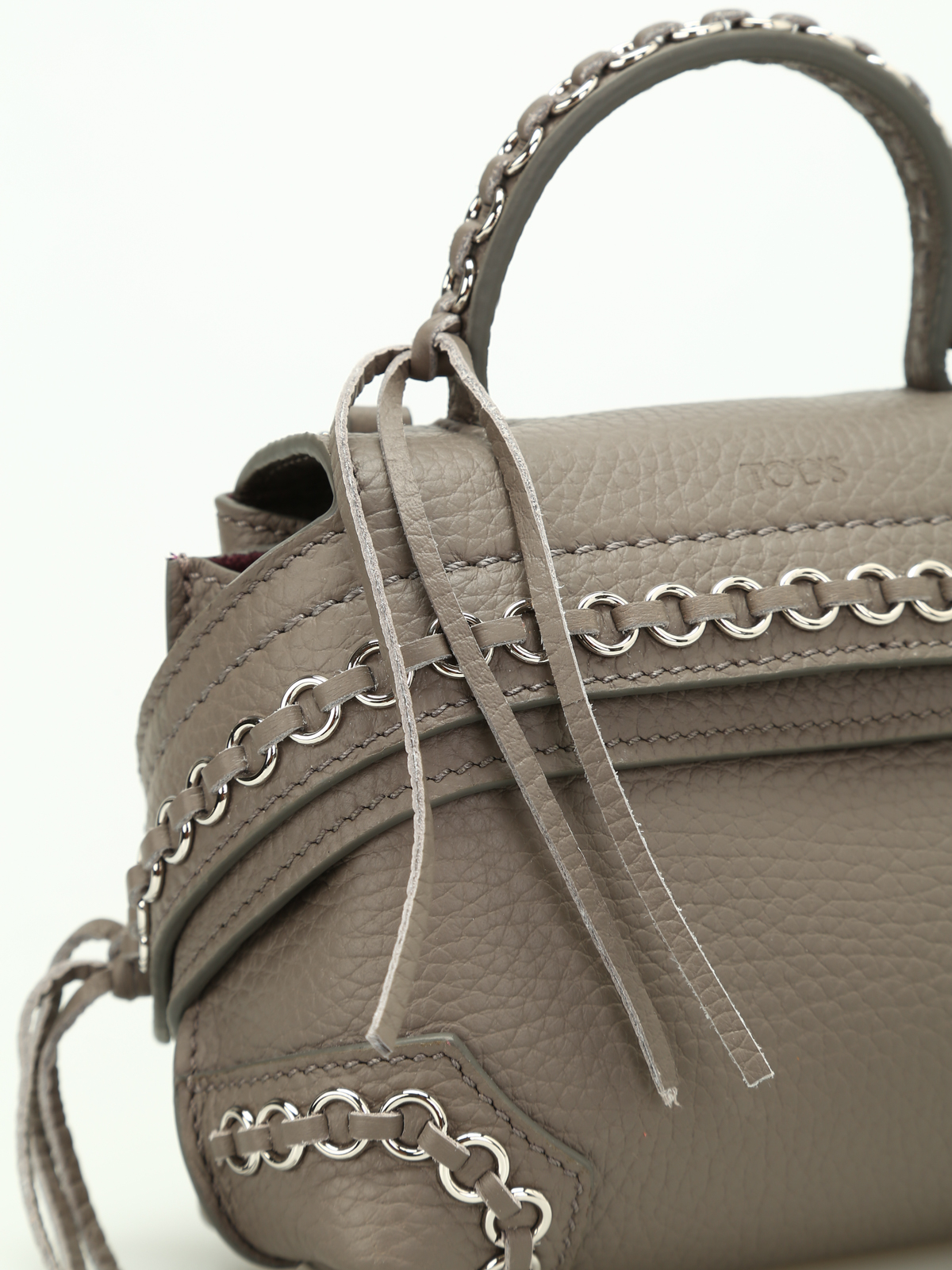 Clutches Tod's - Wave Bag Charm leather clutch - XAWAMROO200RIAB413