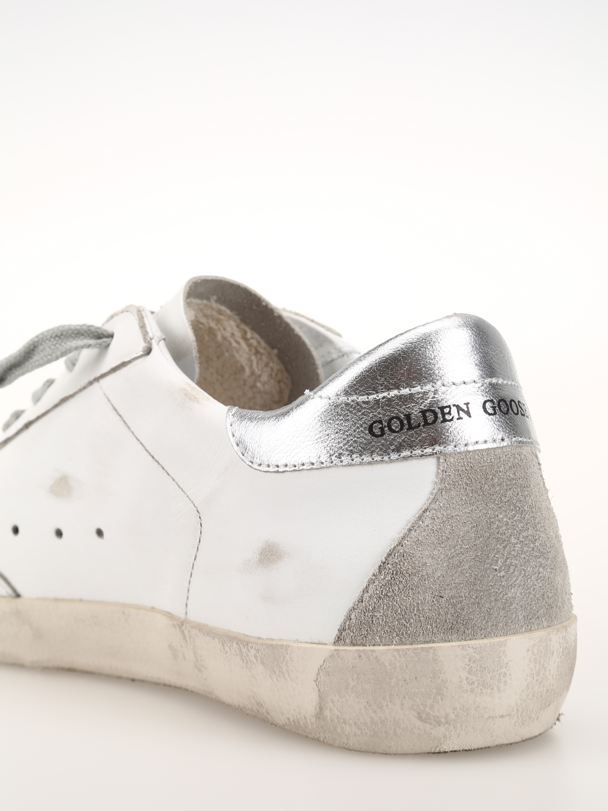 Golden Goose White Superstar sneakers with metal lettering
