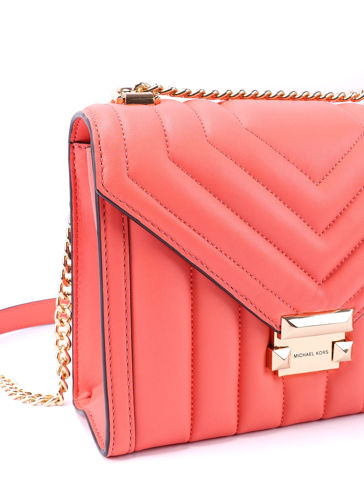 Michael Kors Pink Whitney Quilted Shoulder Bag