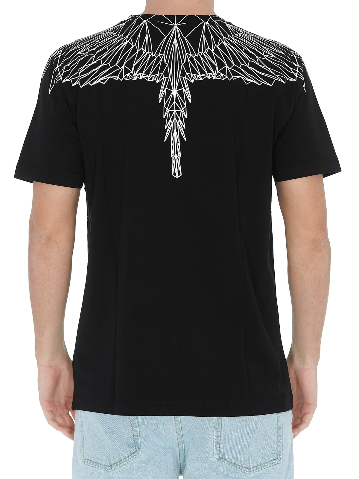 Marcelo Burlon County Of Milan Wings print black cotton T-shirt