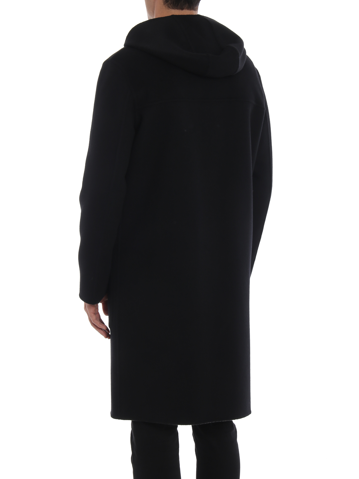 Fendi Wool hooded reversible coat - Black - Men|FF0249A4LJQE1