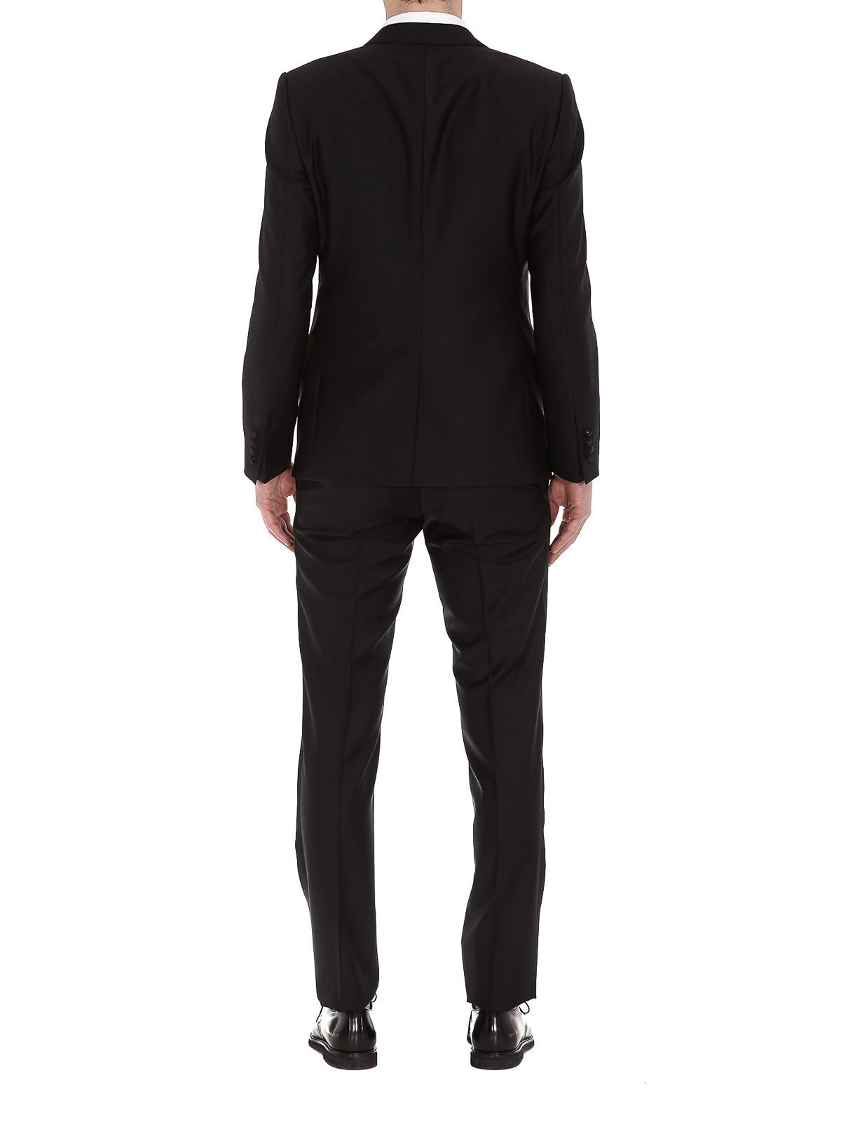 Shop Dolce & Gabbana Wool Three-piece Tuxedo In Black