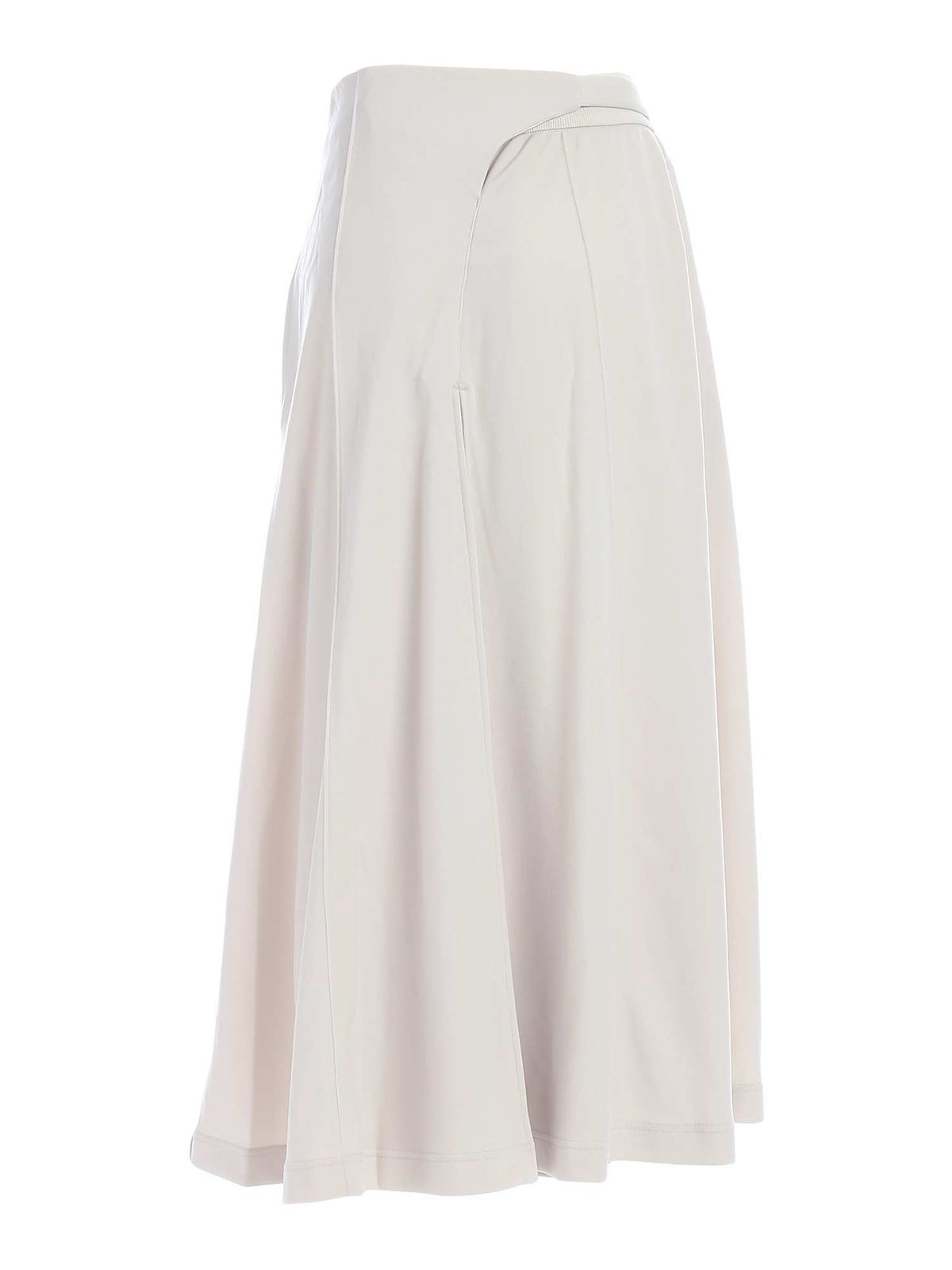 Classic Tailored Track skirt in ecru color