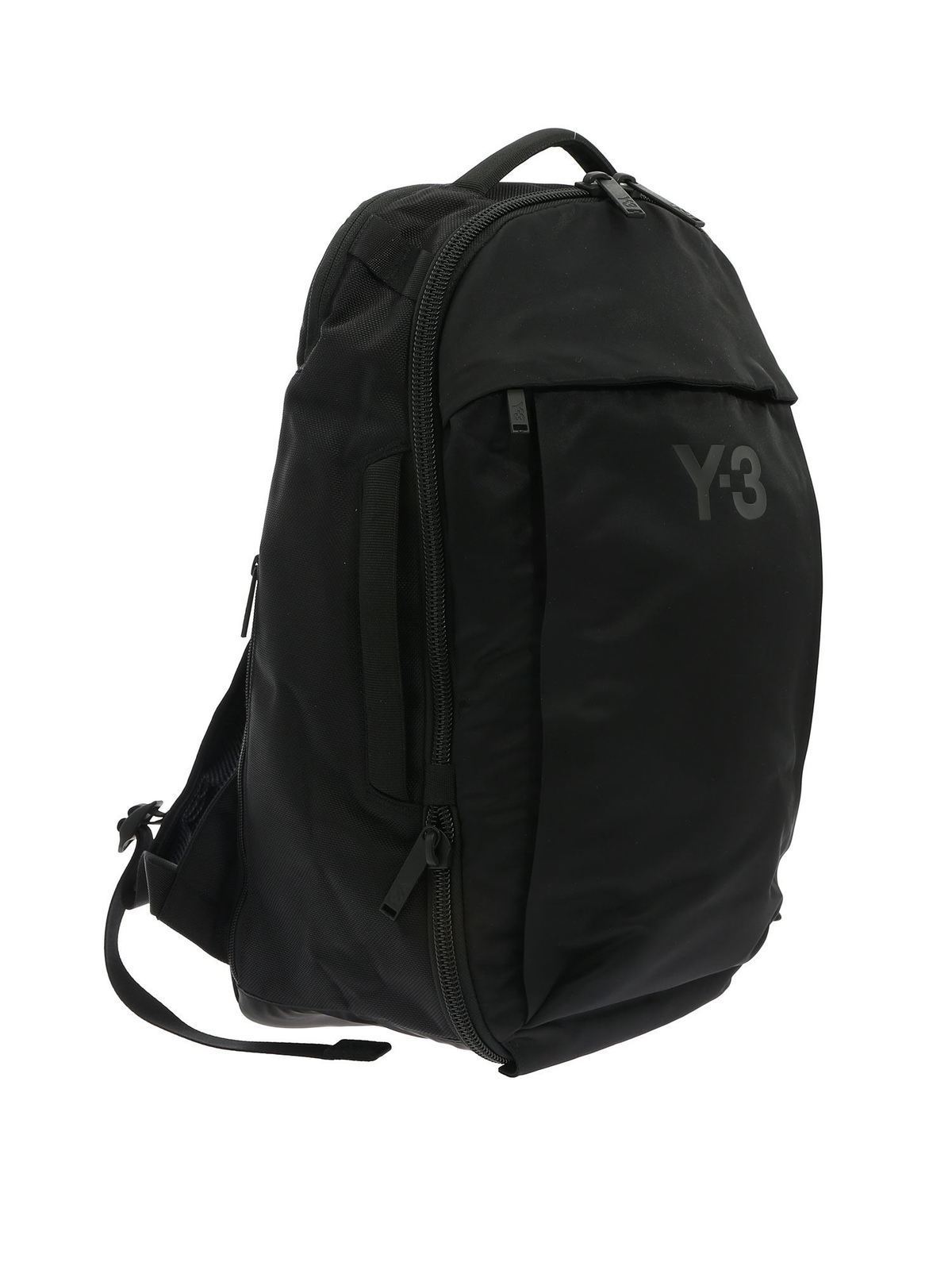 All-Over Logo Multi-Pocket Backpack Unisex Black Moschino