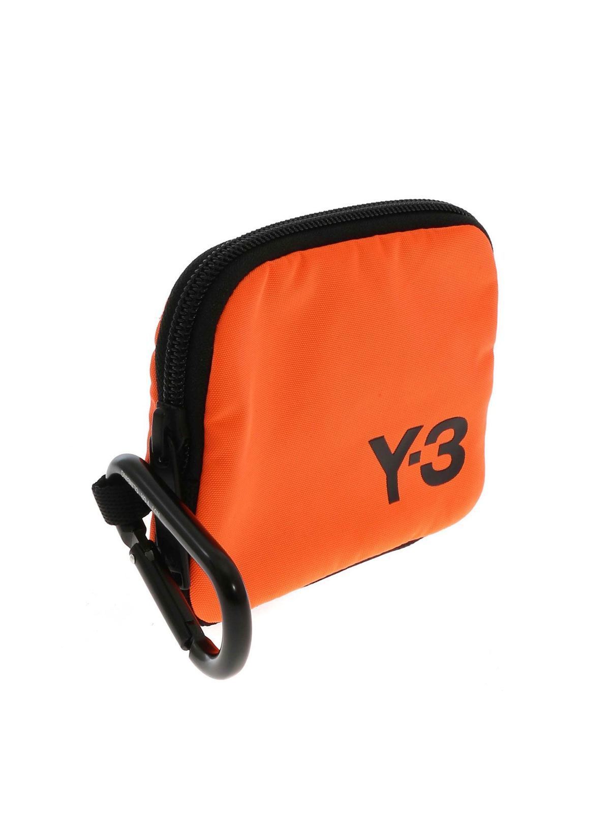 Y3 By Yohji Yamamoto Logo coin purse in orange fluo - Men|FS2367