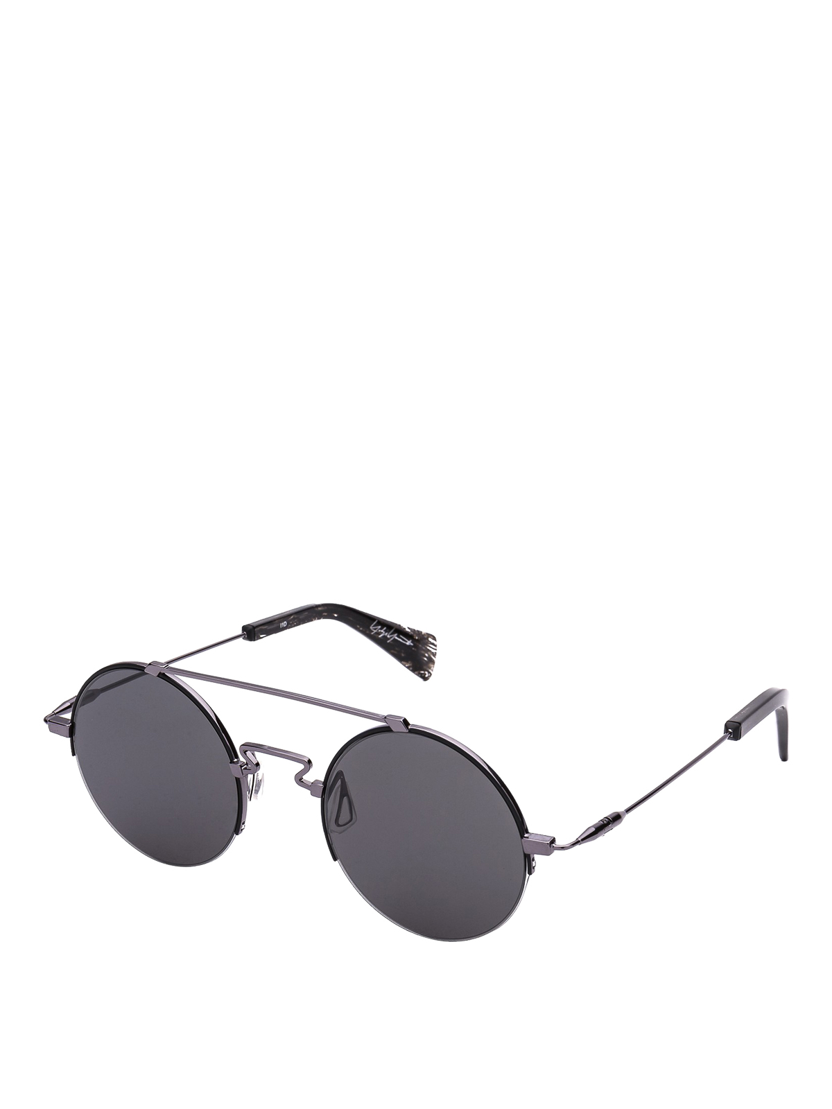 YY7028 black round sunglasses