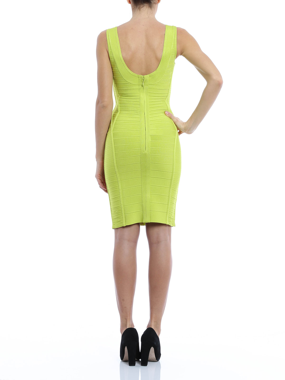Herve Leger Ysabel dress - Green - Women|HAX67C23L3C115 Herve Leger Ysabel dress - Green - Women|HAX67C23L3C115