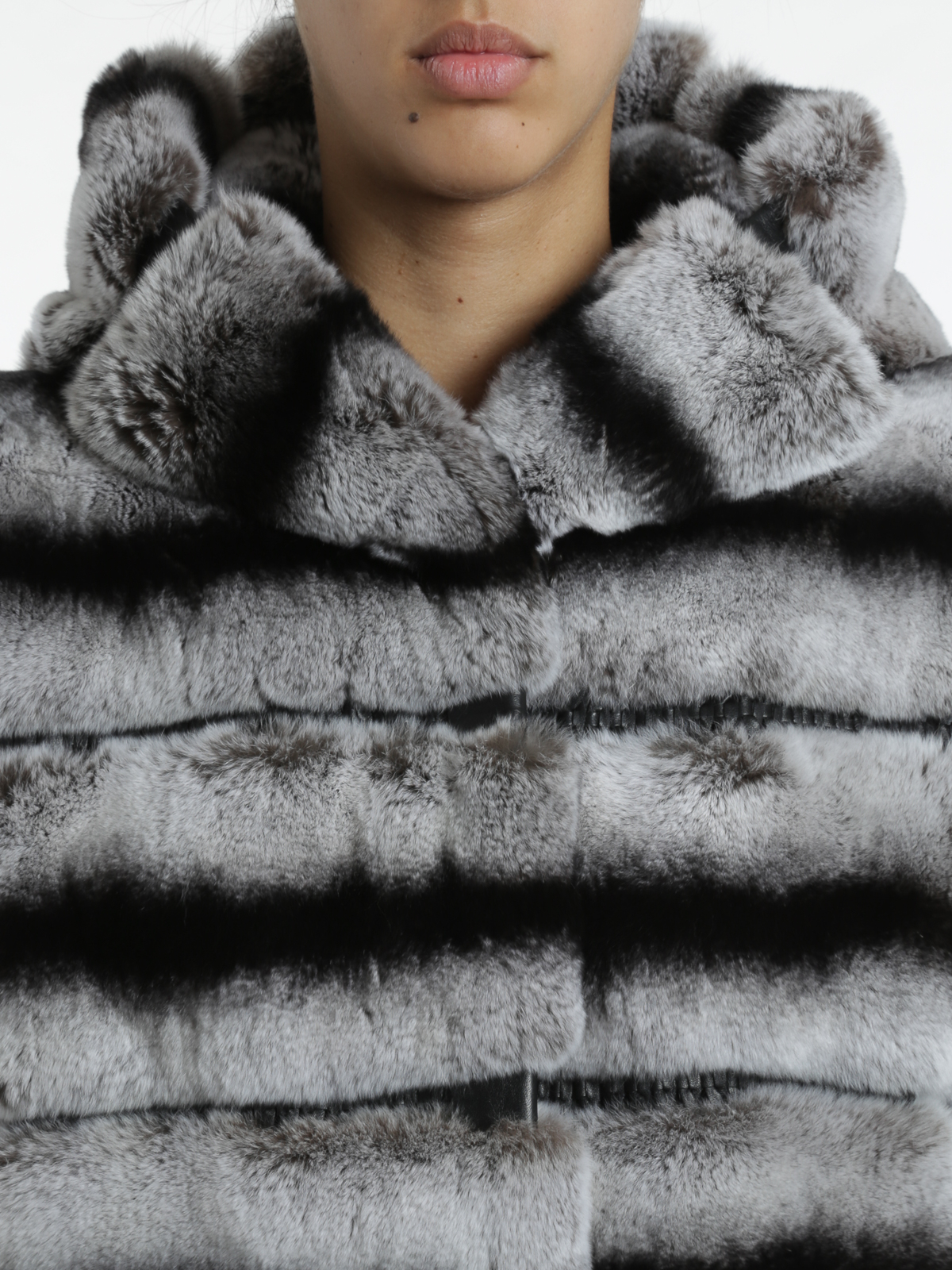 Fur & Shearling Coats Yves Salomon - Chinchilla Rex rabbit fur vest -  6WYG70480REUN