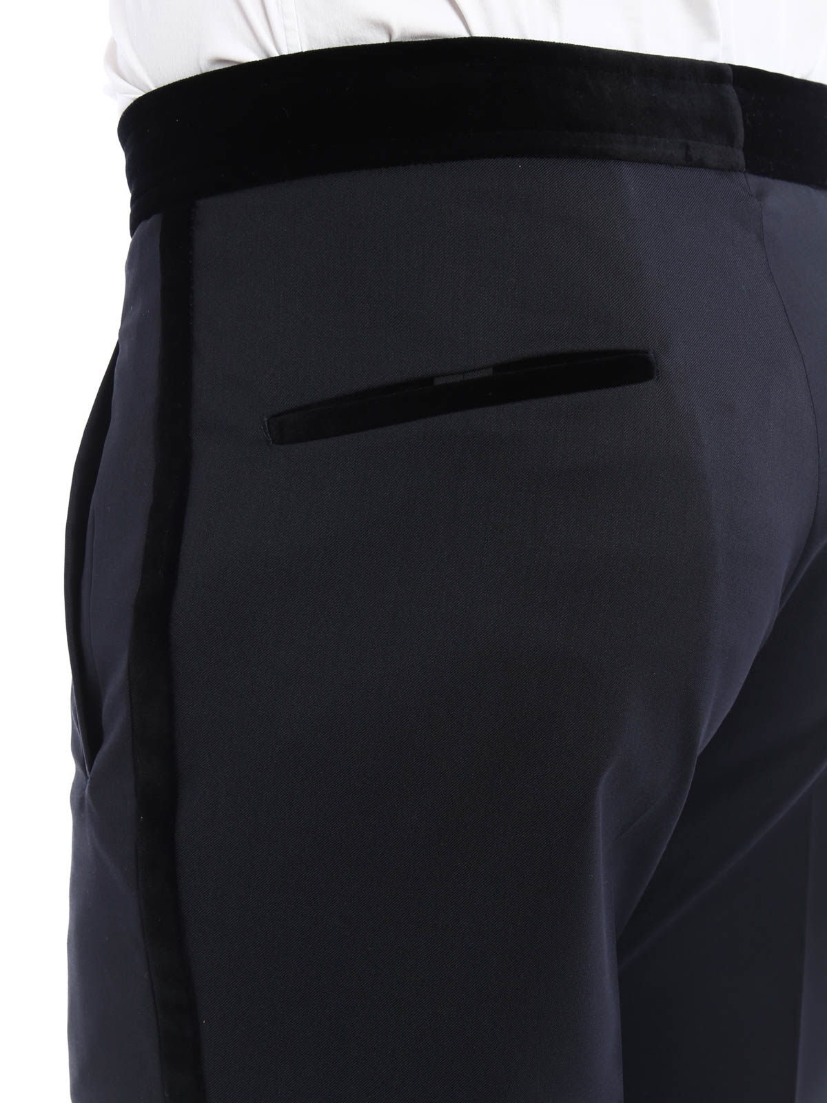 Tailored & Formal trousers Z Zegna - Velvet inserts tailored