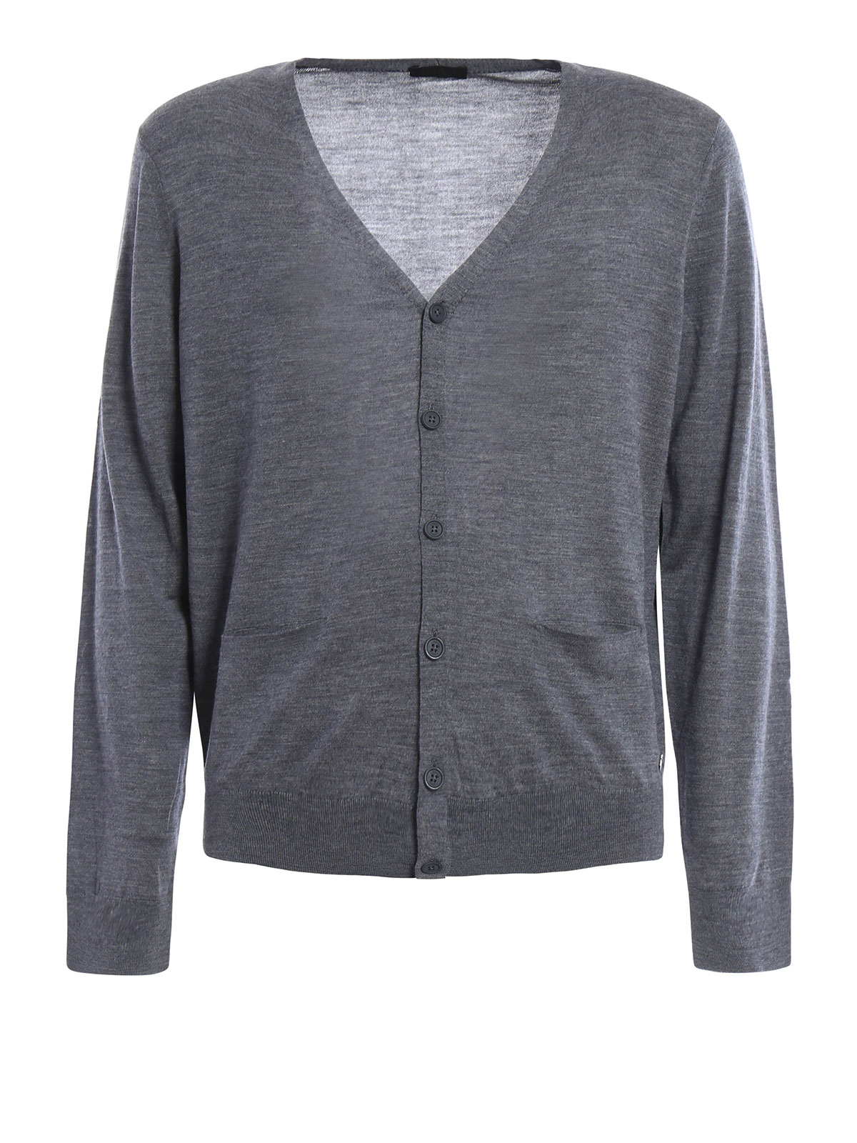 Z Zegna Lightweight wool buttoned cardigan - Grey|VLM95ZZ157K98