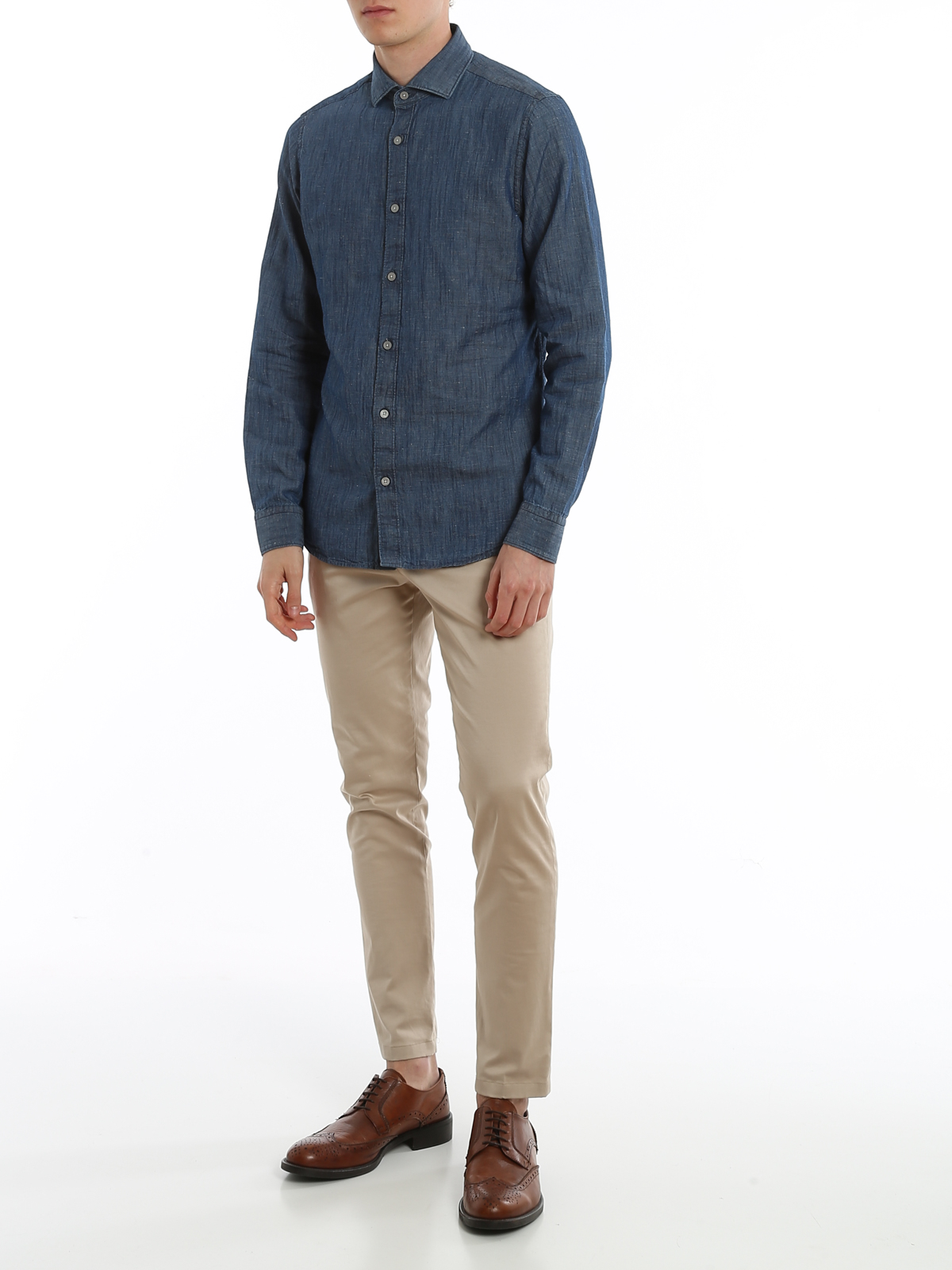 Zegna denim discount shirt