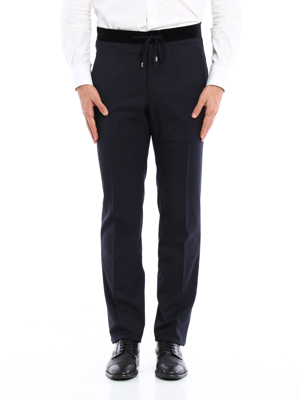 Tailored & Formal trousers Z Zegna - Velvet inserts tailored