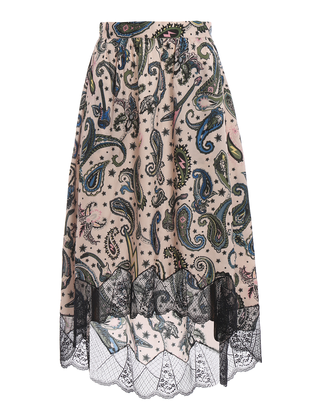 Jupe Longue A-line Femme Classic – Motif Paisley Multicolore, Taille 18, 100% Polyester