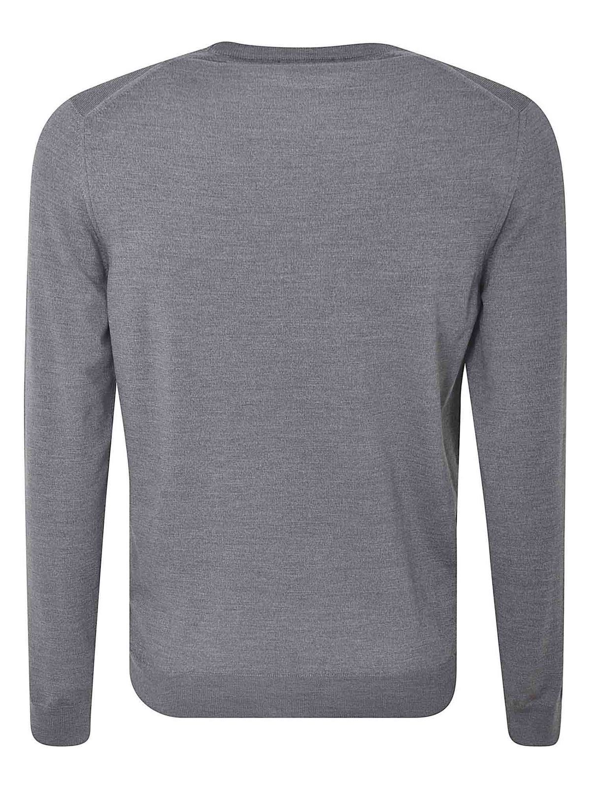Zanone Crewneck wool pullover in grey - Grey|811935Z0290Z7284